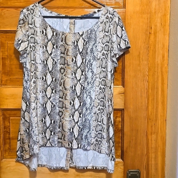 Coin 1804 Snakeskin Print Short Sleeve Tunic L - Picture 1 of 4